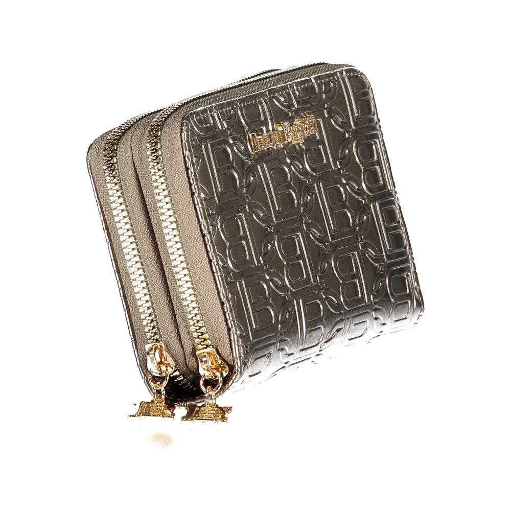 Laura Biagiotti Gray Polyethylene Double Arcade Wallet