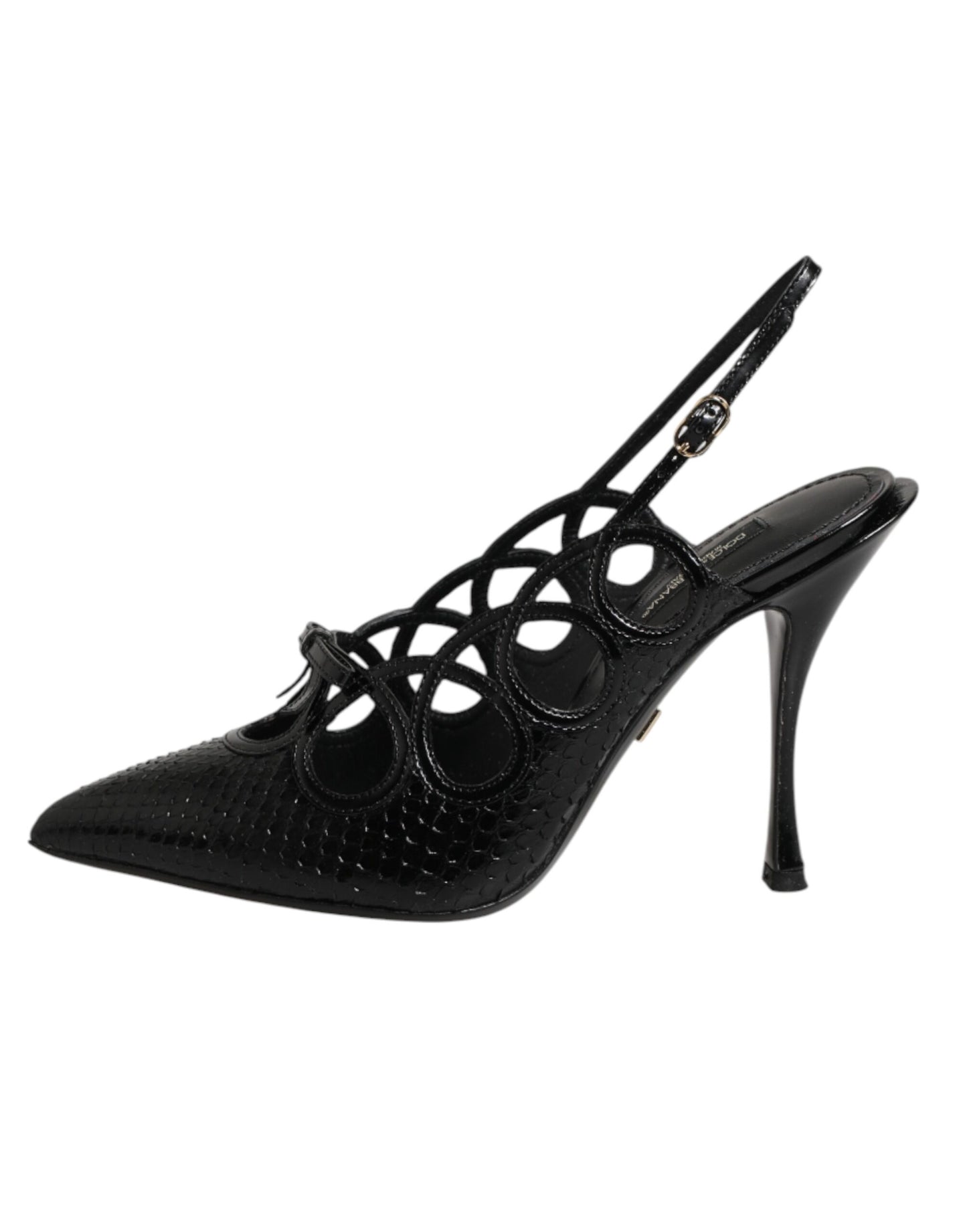 Dolce & Gabbana Leather High Heels Slingback Shoes
