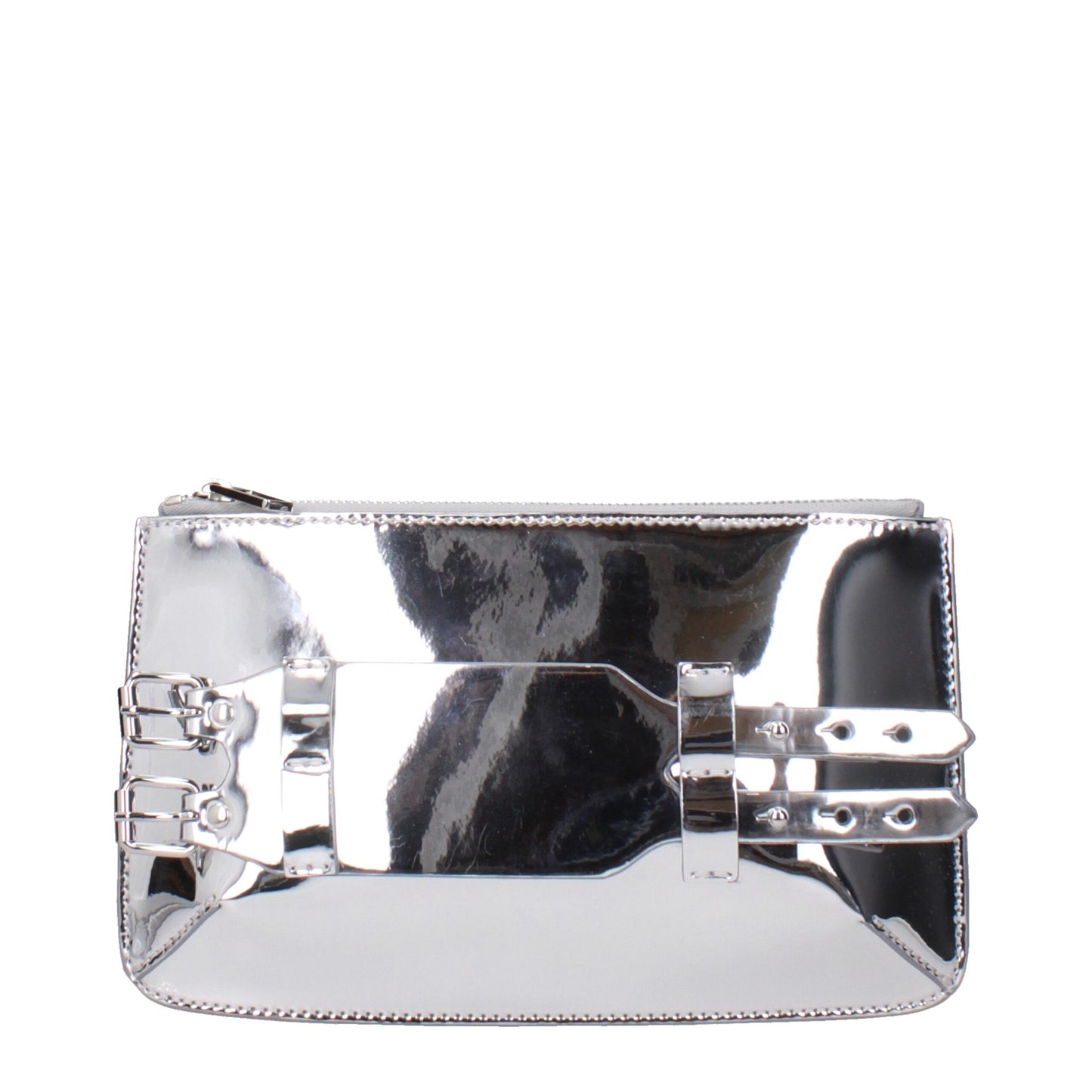Maison Margiela Silver Leather Clutch Bag