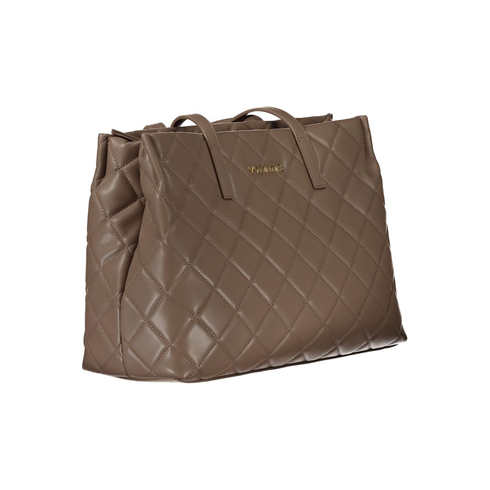 Mario Valentino Brown Leather-Effect Shoulder Bag
