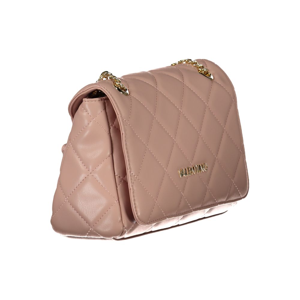 Mario Valentino Pink Faux Leather Handbag with Shoulder Strap