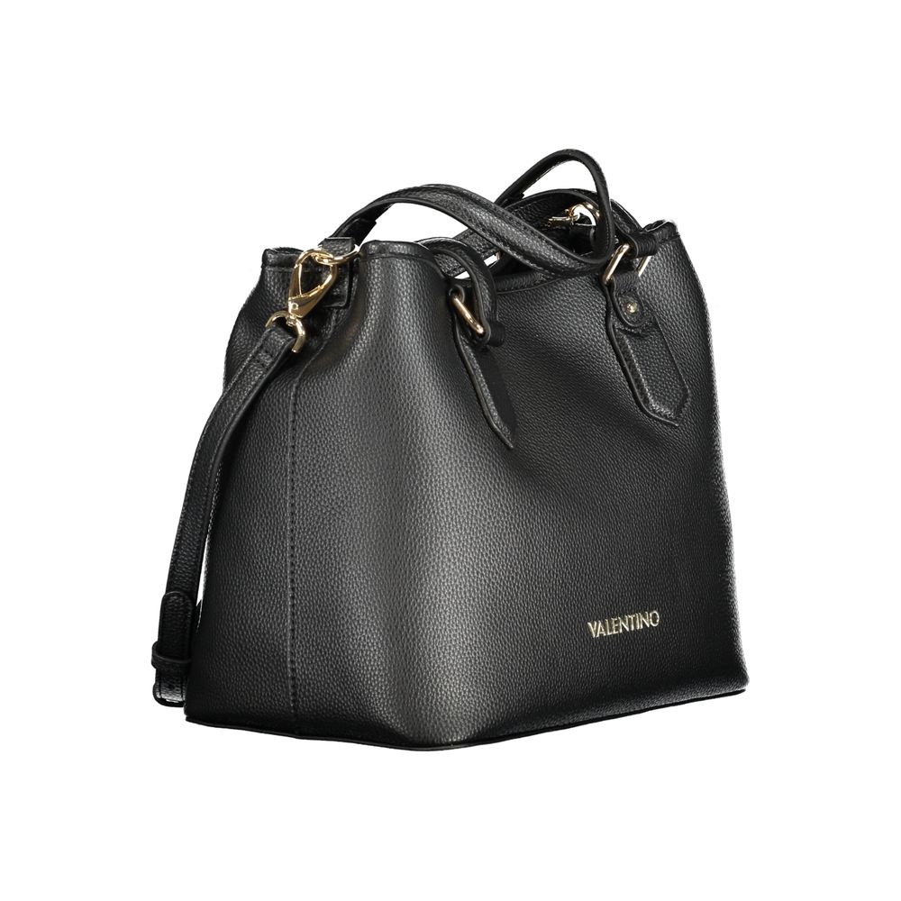 Mario Valentino Chic Black Handbag with Shoulder Strap