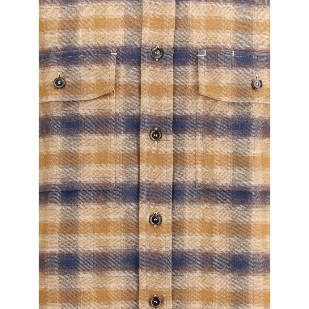 Brioni Multicolor Denim Shirt
