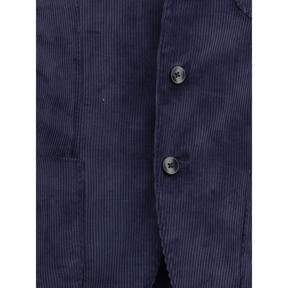 Gi Capri Blue Cotton Two-Piece Suit