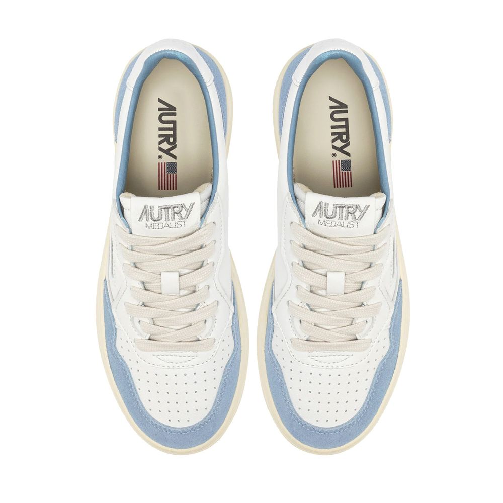 Autry White Leather Low Top Sneakers for Women
