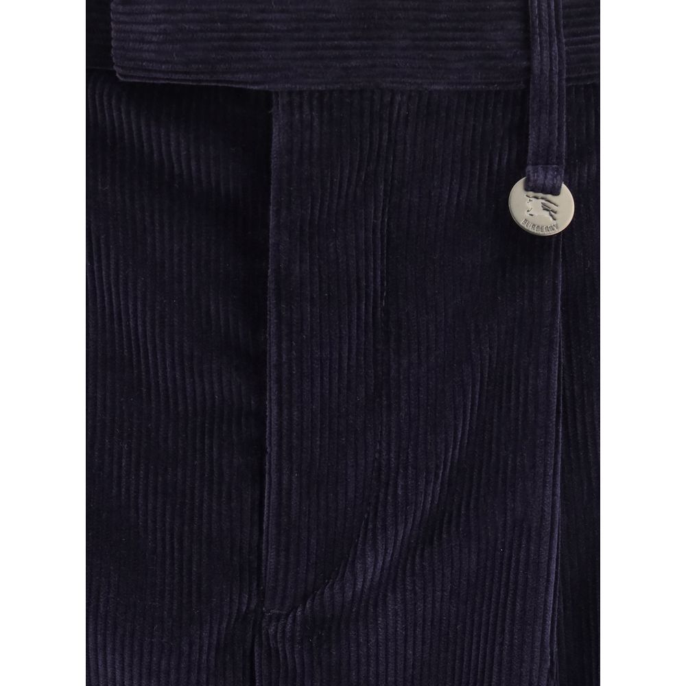 Burberry Blue Cotton Corduroy Trousers