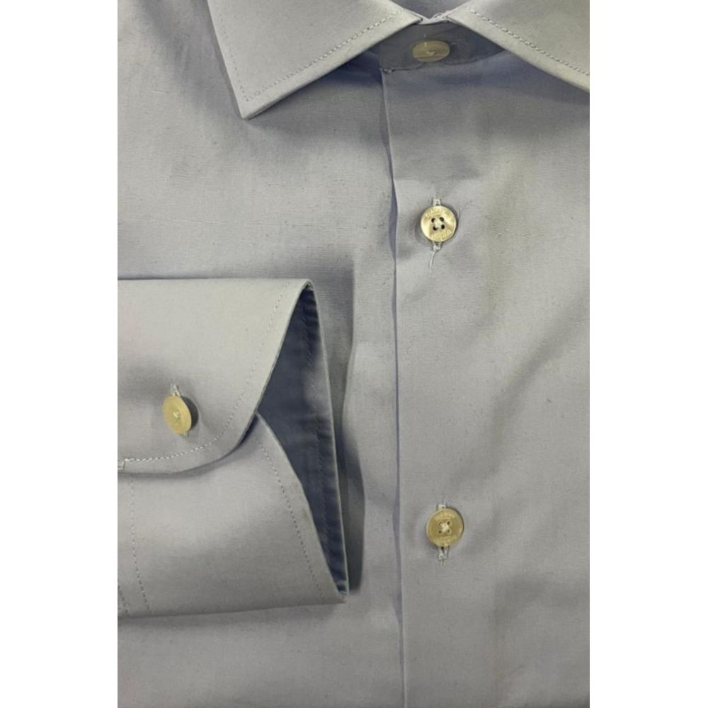 Baldinini Trend Light Blue Cotton Men's Shirt