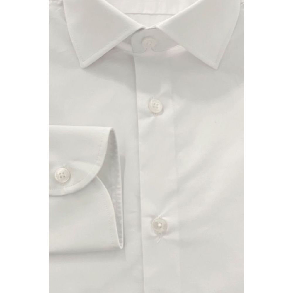Baldinini Trend White Cotton Men Shirt