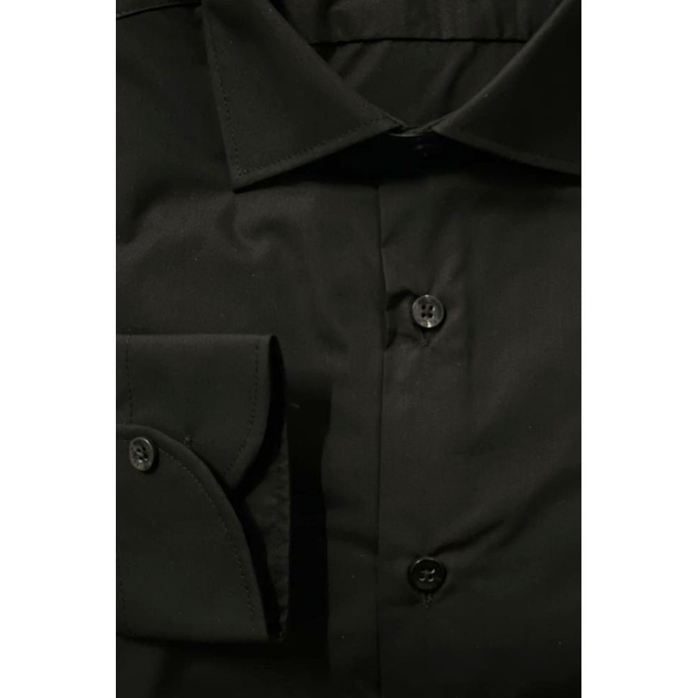 Baldinini Trend Black Cotton Men Shirt