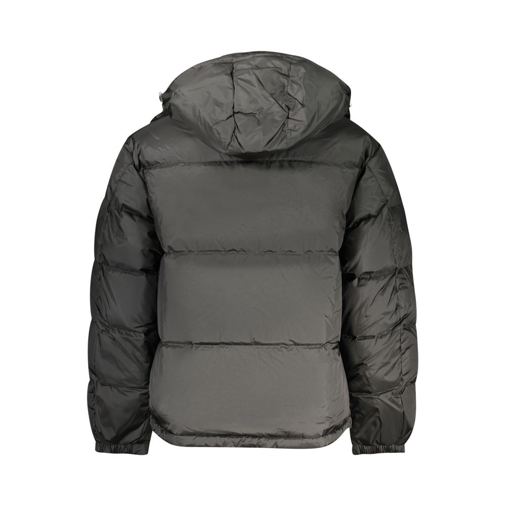 Tommy Hilfiger Black Polyester Jacket with Removable Hood