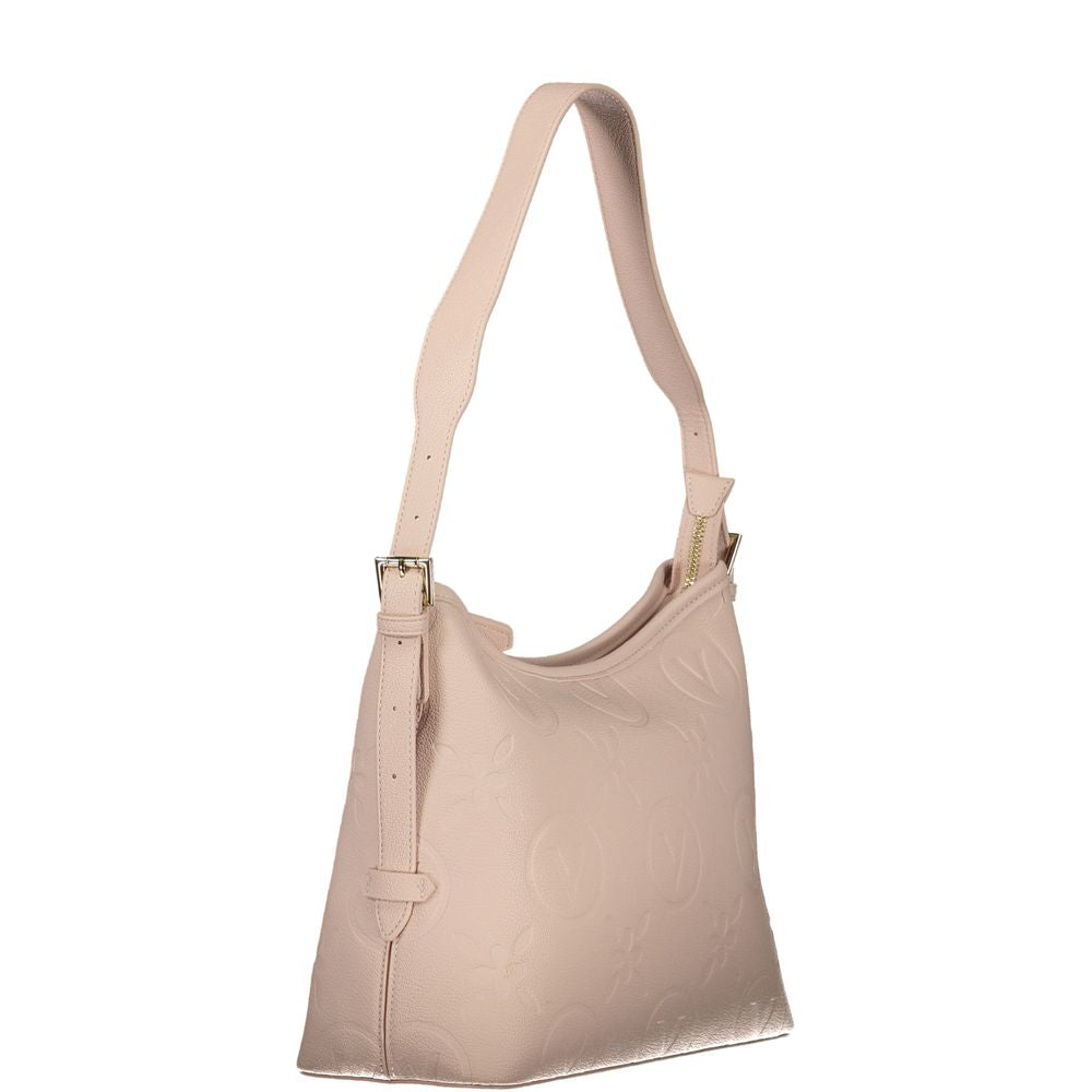 Mario Valentino Pink Smooth Leather Handbag with Adjustable Strap