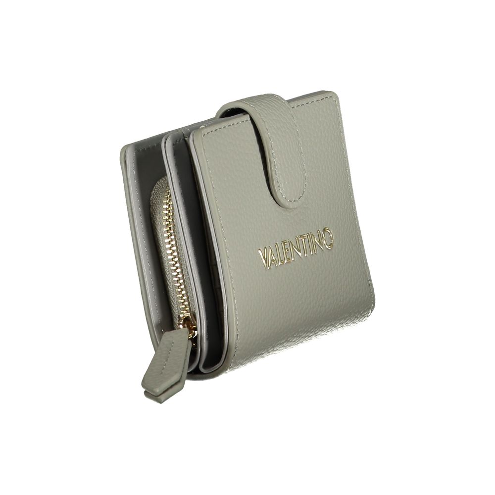 Mario Valentino Gray Leather-Finish Wallet with Coin Purse