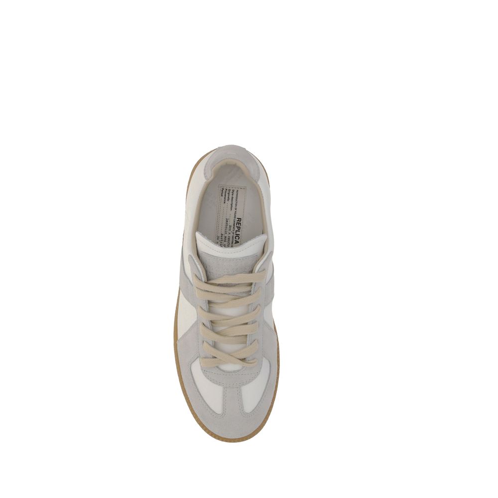 Maison Margiela White Calf Leather Bos Taurus Low Top Sneakers