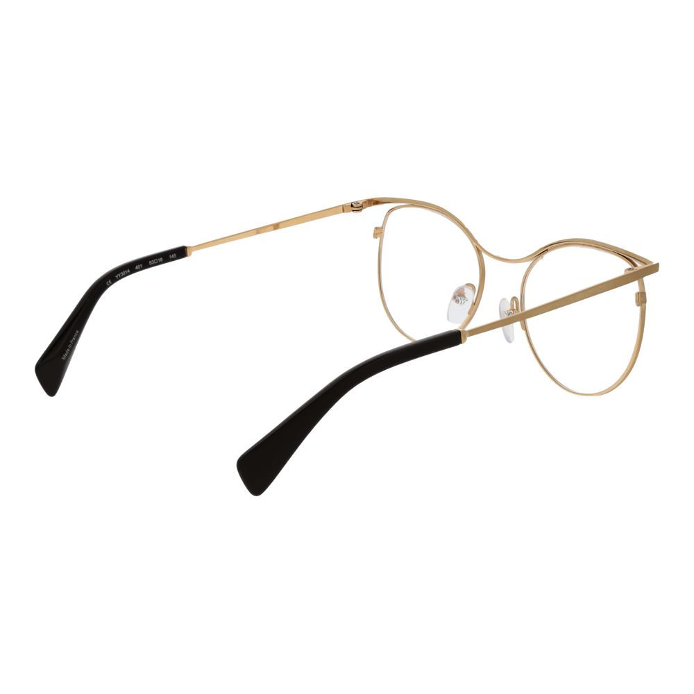 Yohji Yamamoto Women’s Gold Metal Glasses – Round Frames, 53mm