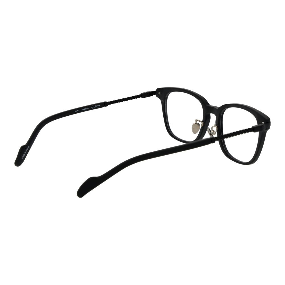 Yohji Yamamoto Unisex Black Metal Glasses – Square Frames
