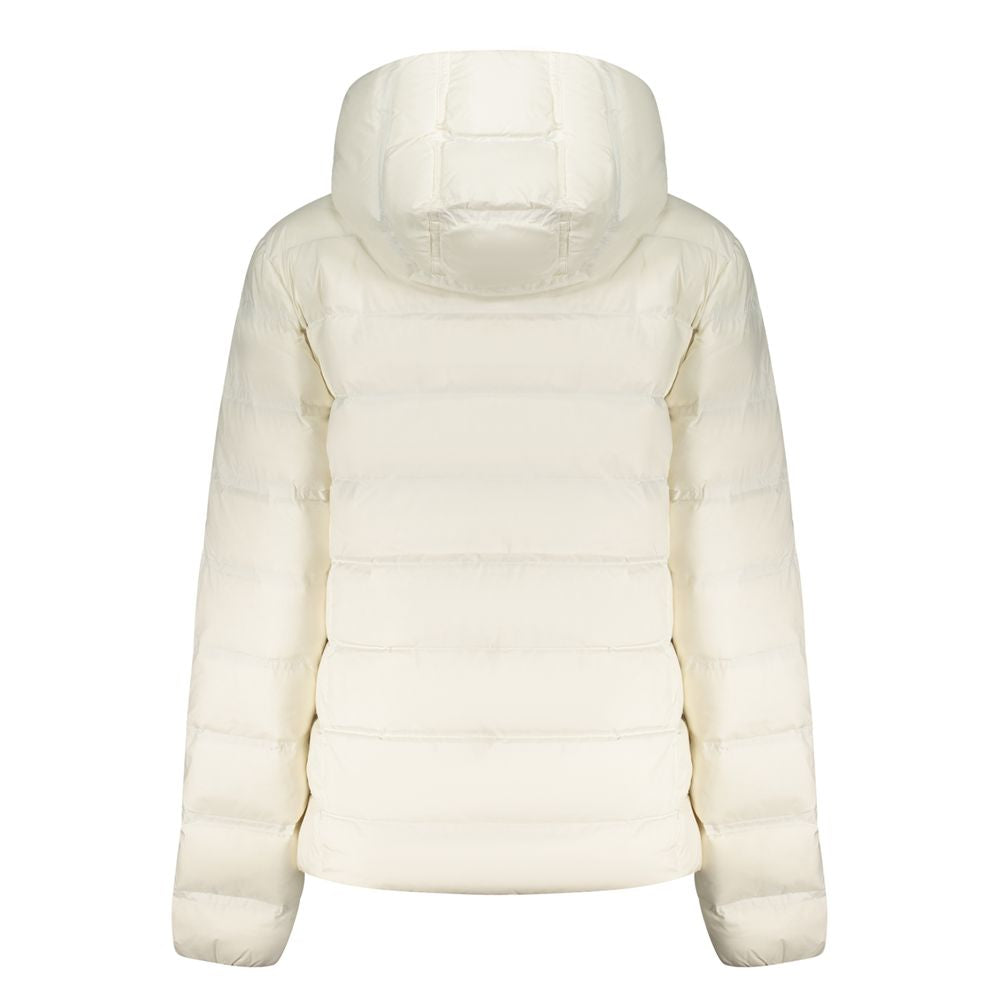 Tommy Hilfiger White Polyester Jacket with Hood