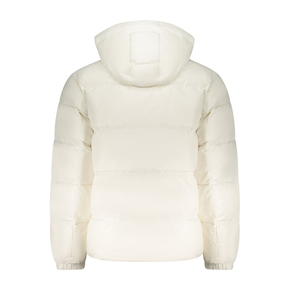 Tommy Hilfiger White Polyester Removable Hooded Jacket