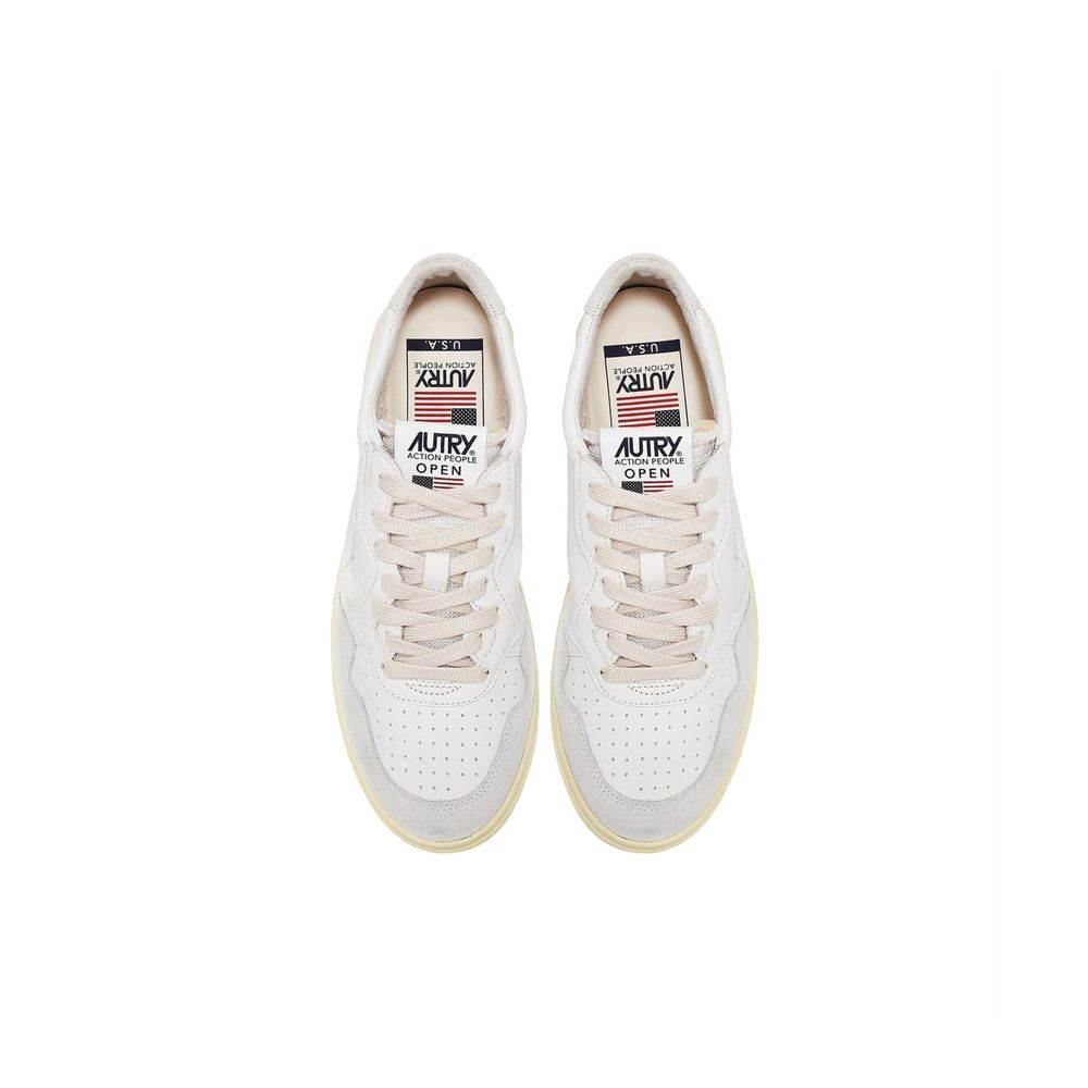 Autry White Leather Low Top Sneakers for Women