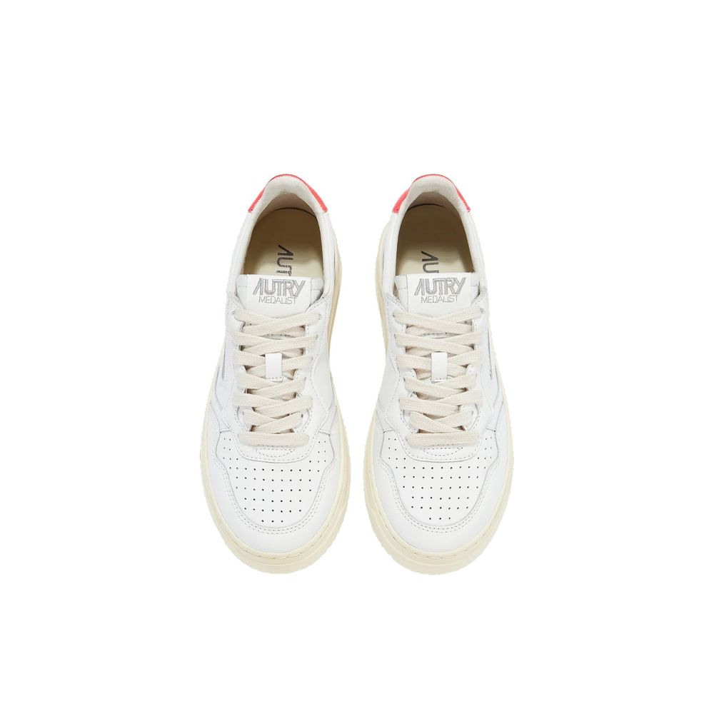 Autry White Leather Low Top Sneakers for Women