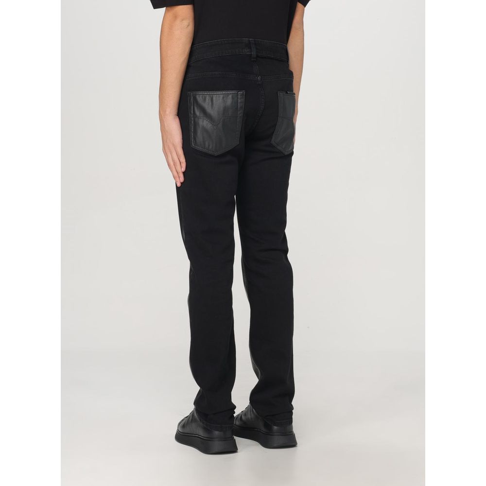 Versace Jeans Black Leather Pants - Effortlessly Stylish Everyday Wear