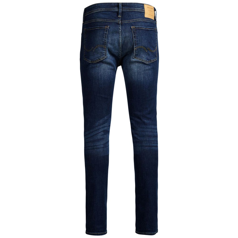 Jack & Jones Blue Cotton Slim Fit Jeans for Men