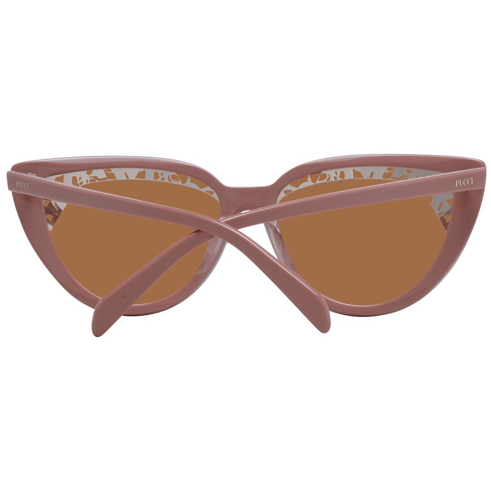 Emilio Pucci Women’s Sunglasses – Pink Cat Eye Frame, Brown Lenses