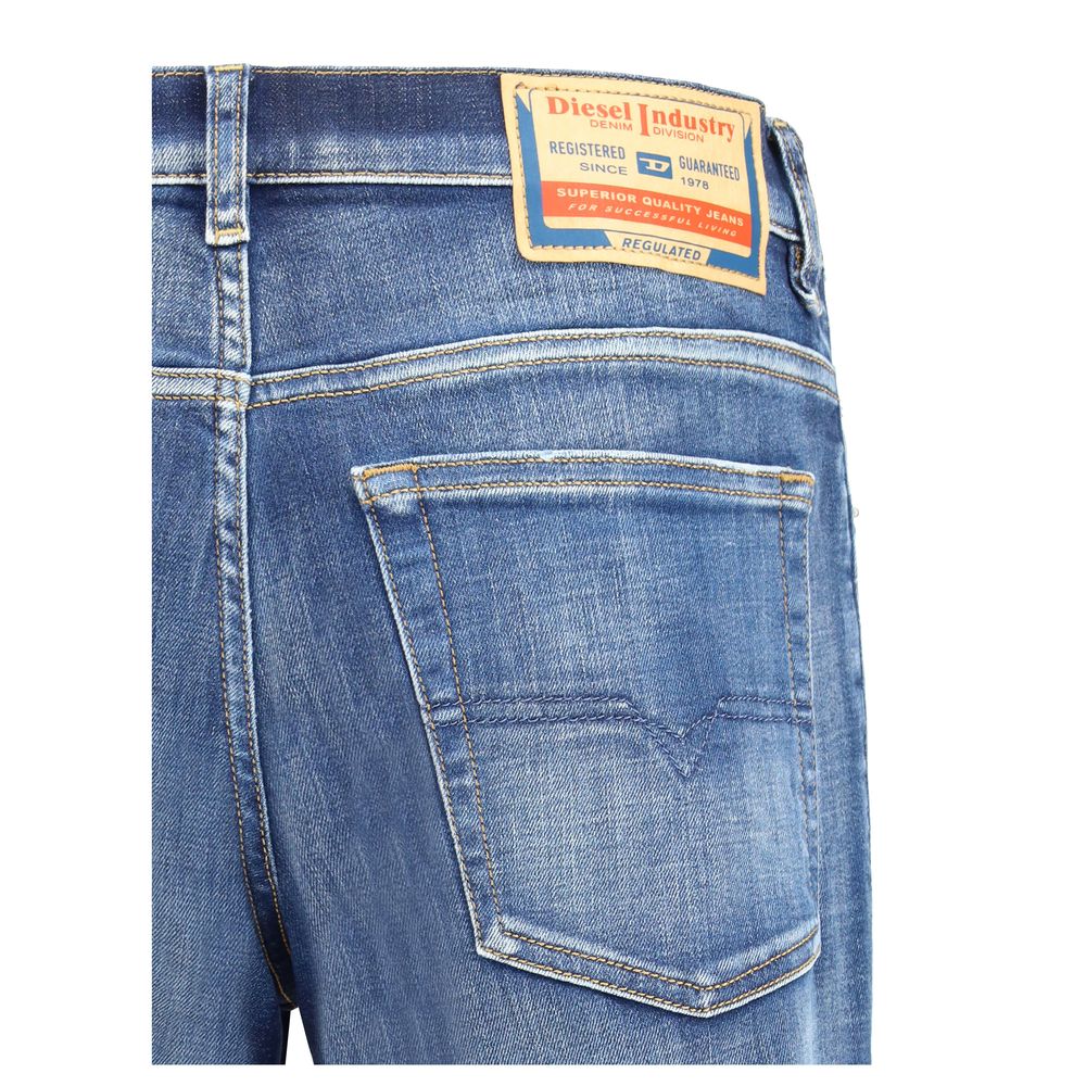 Diesel Blue Cotton Slim Fit Jeans