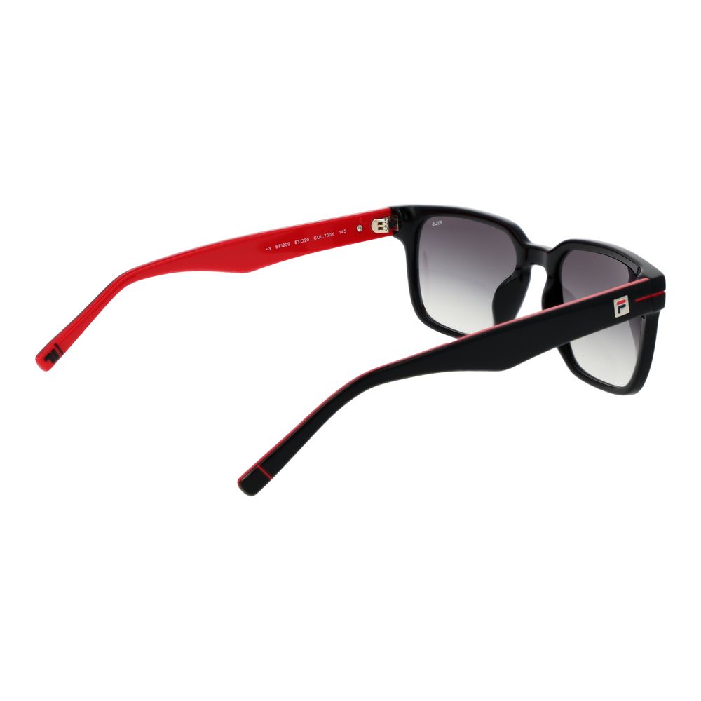 Fila Men’s Sunglasses – Black Square Frame, Grey Gradient Lenses
