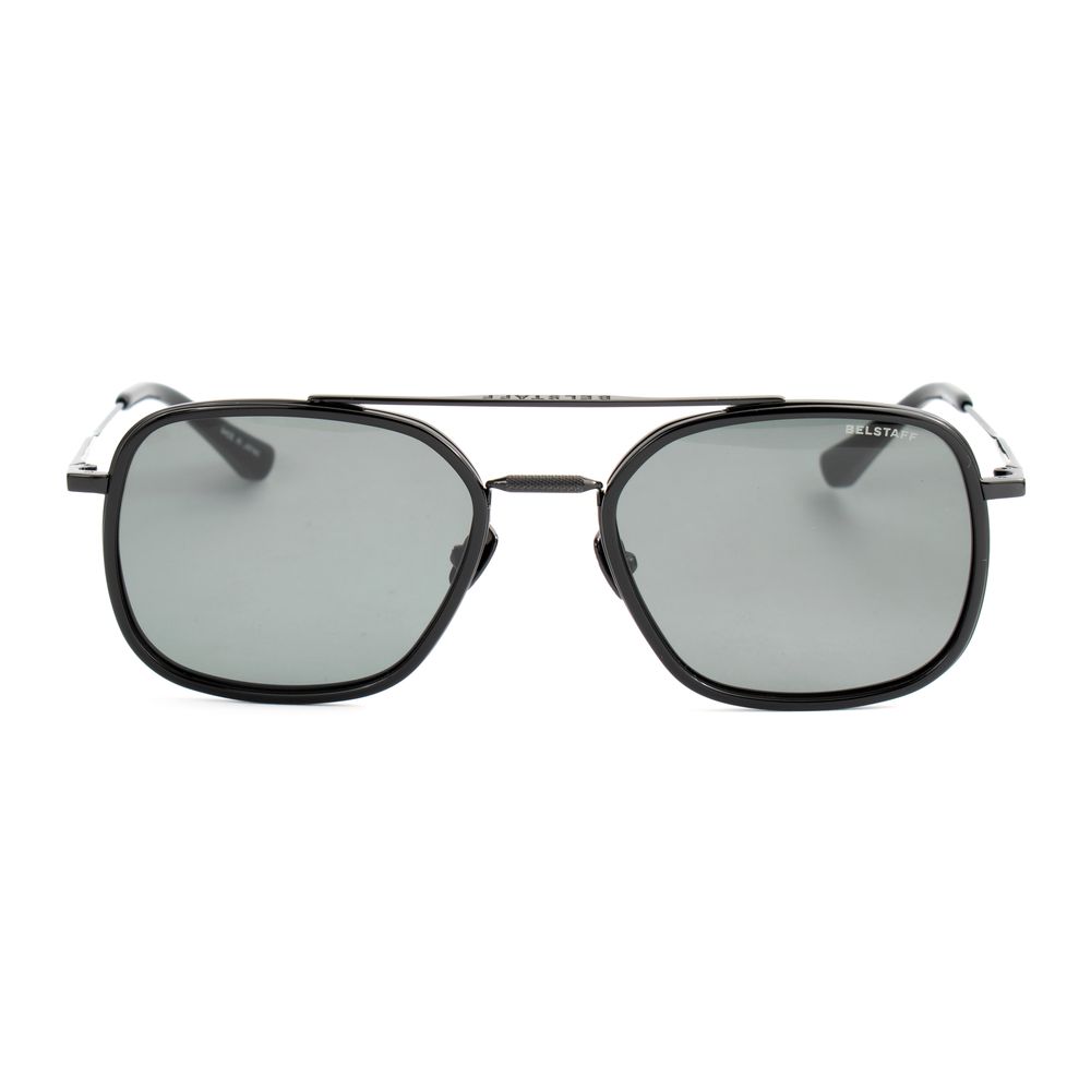 Belstaff Men's Sunglasses – Black Titanium Frame, Grey Lenses