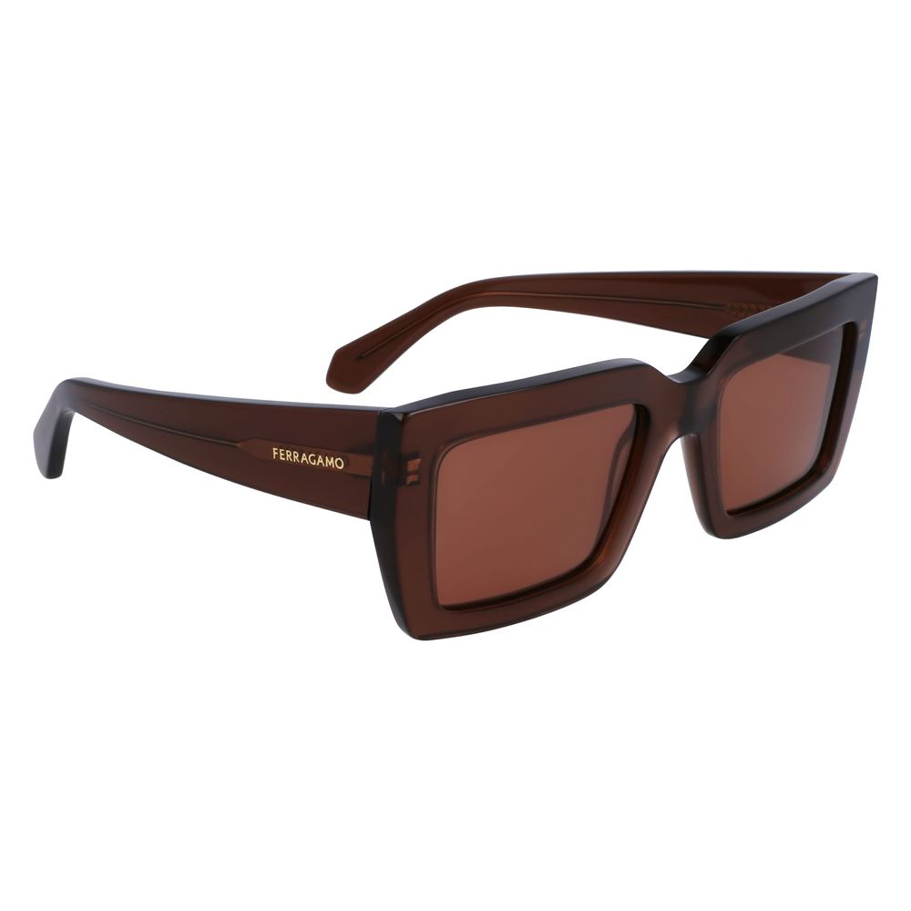 Ferragamo Women’s Sunglasses – Brown Acetate Frame, 54mm Lenses