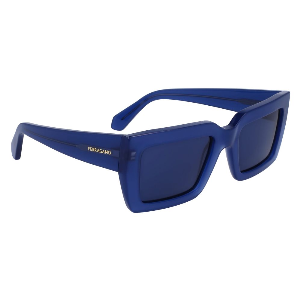 Ferragamo Women’s Sunglasses – Blue Acetate Frame, Category 3 Lenses