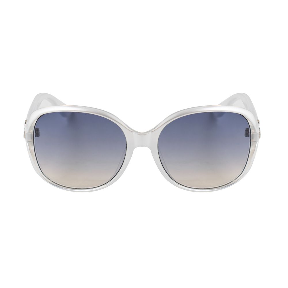 Guess Women’s Sunglasses – White Full-Rim Frame, Blue Lenses