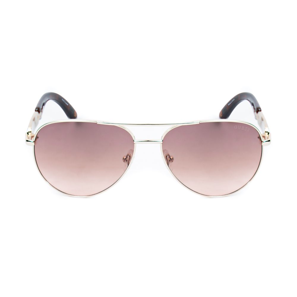 Guess Women’s Sunglasses – Golden Metal Frame, Blue Gradient Lenses