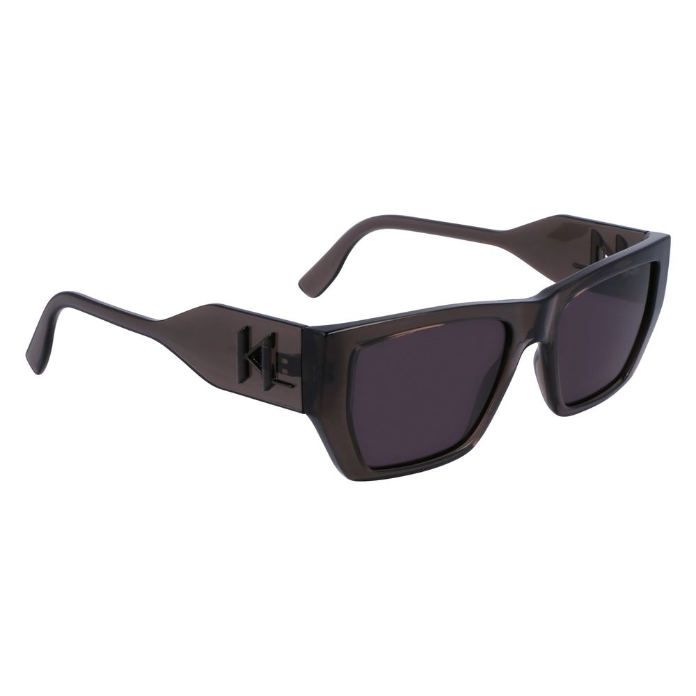 Karl Lagerfeld Unisex Sunglasses – Grey Injected Frame, Grey Lenses