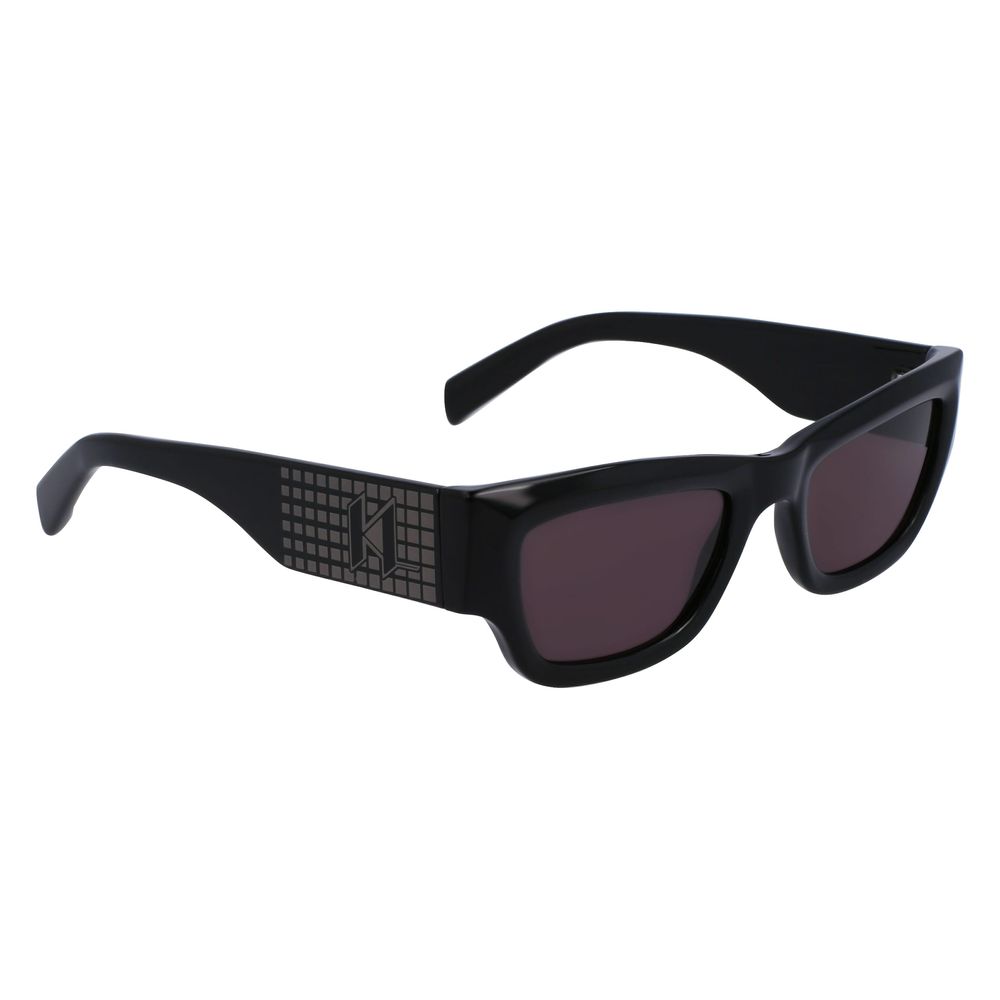 Karl Lagerfeld Women’s Sunglasses – Black Injected Frame, Black Lenses