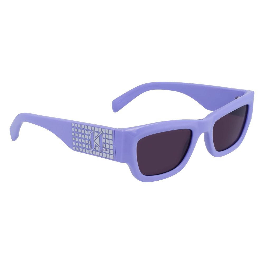 Karl Lagerfeld Women’s Sunglasses – Purple Injected Frame, 52mm Lenses