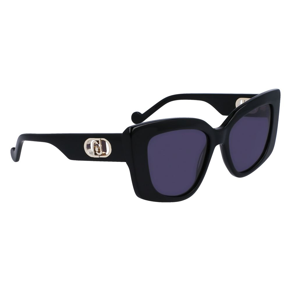 Liu Jo Women’s Sunglasses – Black Acetate Frame, 54mm Lenses