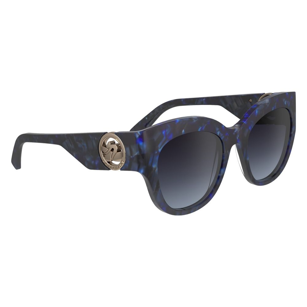 Longchamp Women’s Sunglasses – Blue Acetate Frame, Blue Lenses
