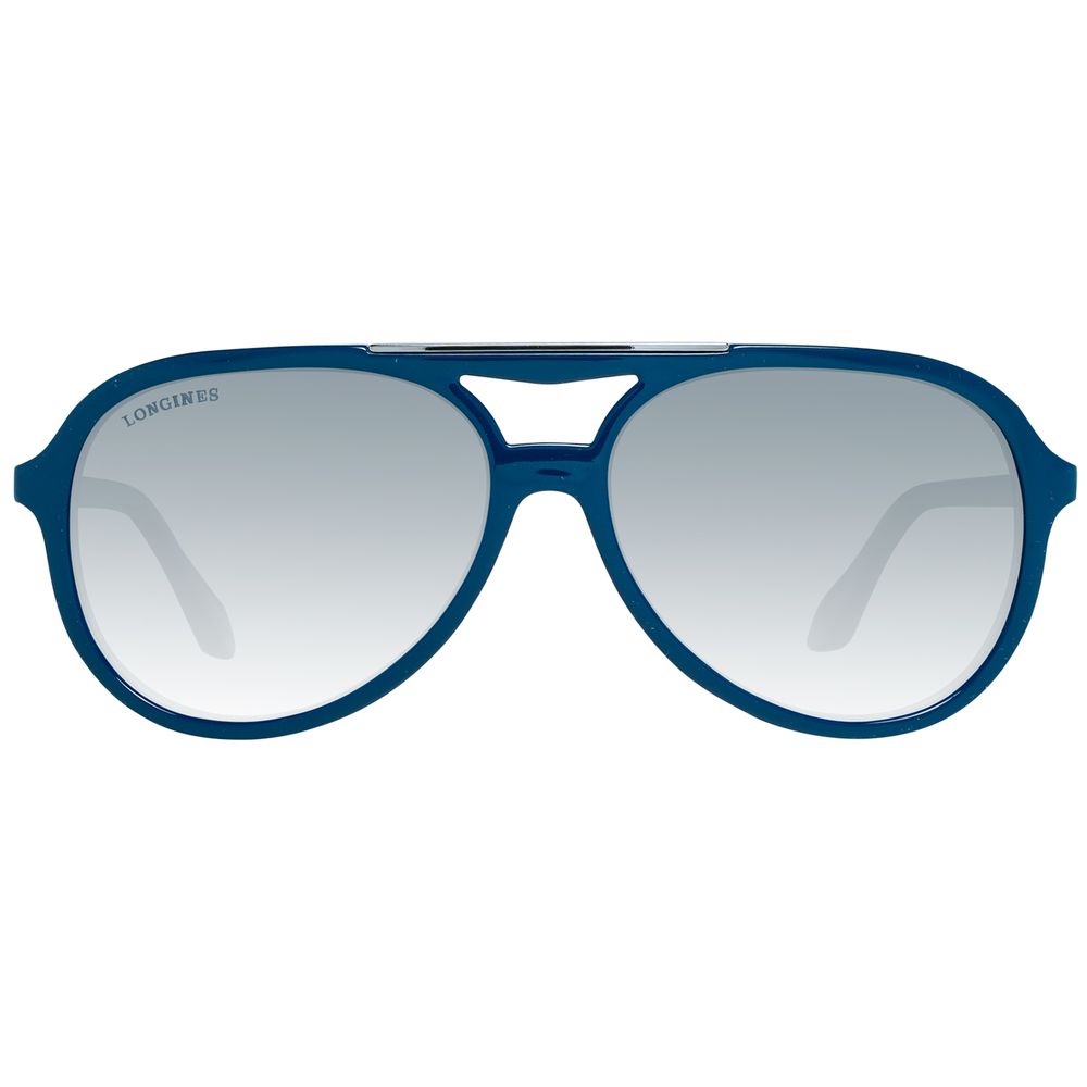 Longines Men’s Sunglasses – Blue Square Frame, Grey Lenses