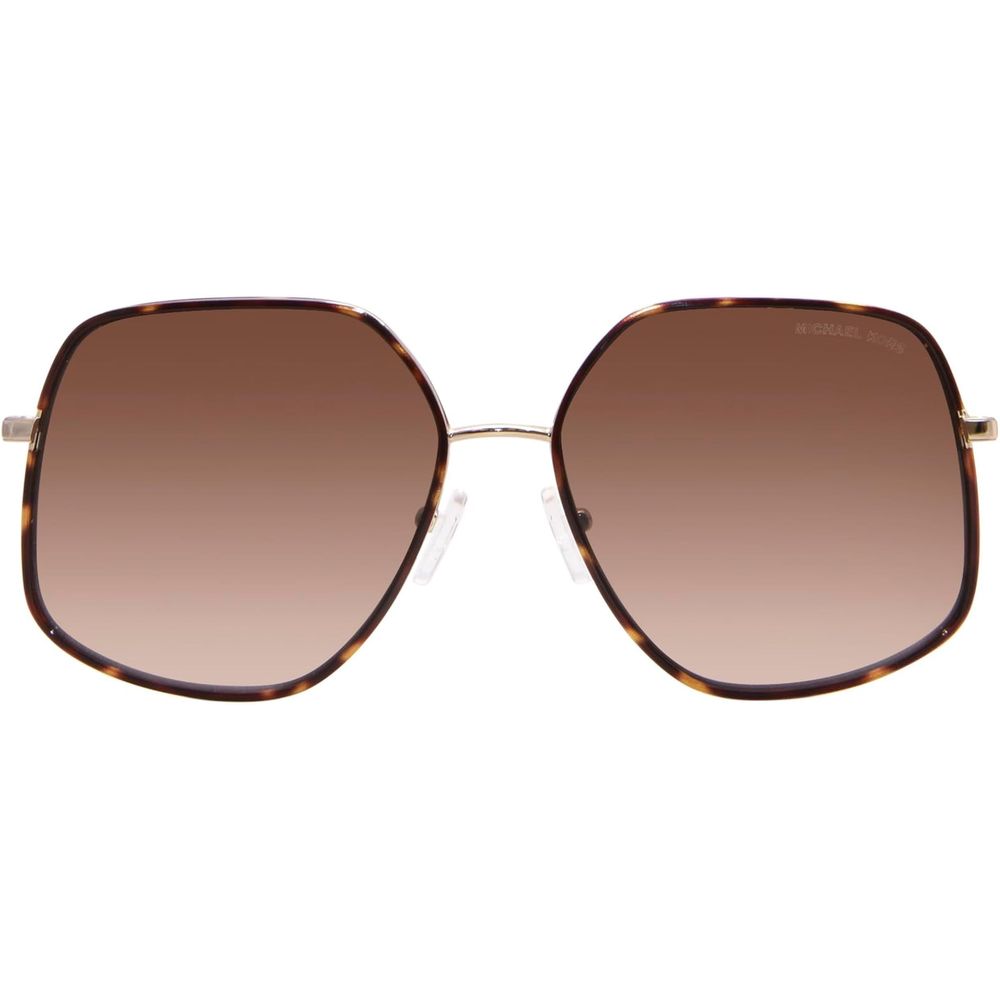Michael Kors Women’s Sunglasses – Golden Metal Frame, Brown Lenses