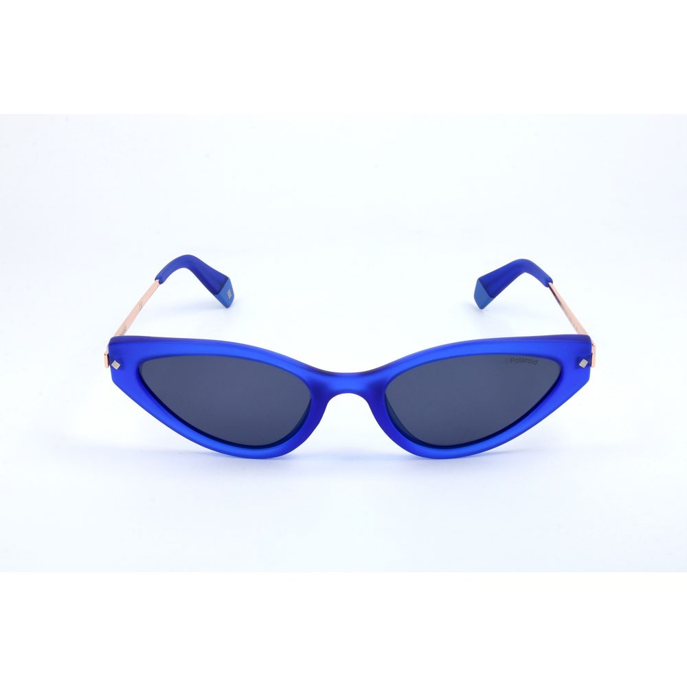 Polaroid Women’s Sunglasses – Blue Polycarbonate Frame, Grey Polarized Lenses