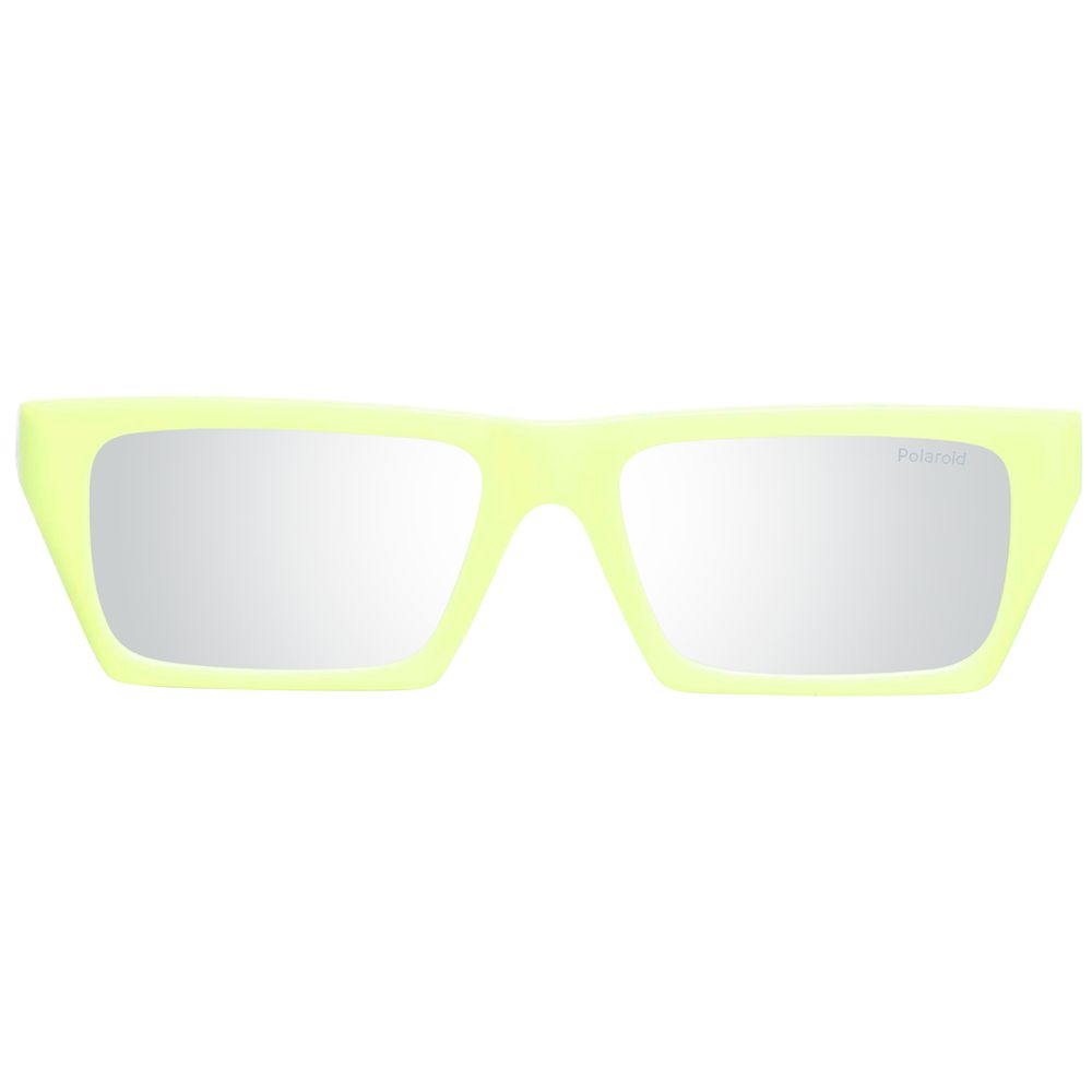 Polaroid Men’s Acetate Sunglasses – Yellow Frame, Grey Mirrored Lenses