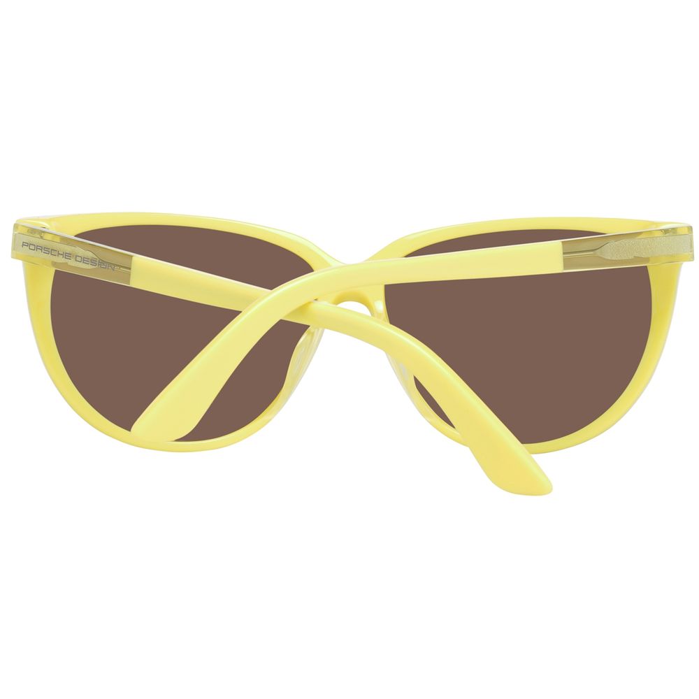 Porsche Design Women’s Sunglasses – Yellow Acetate Frame, Mirrored Lenses