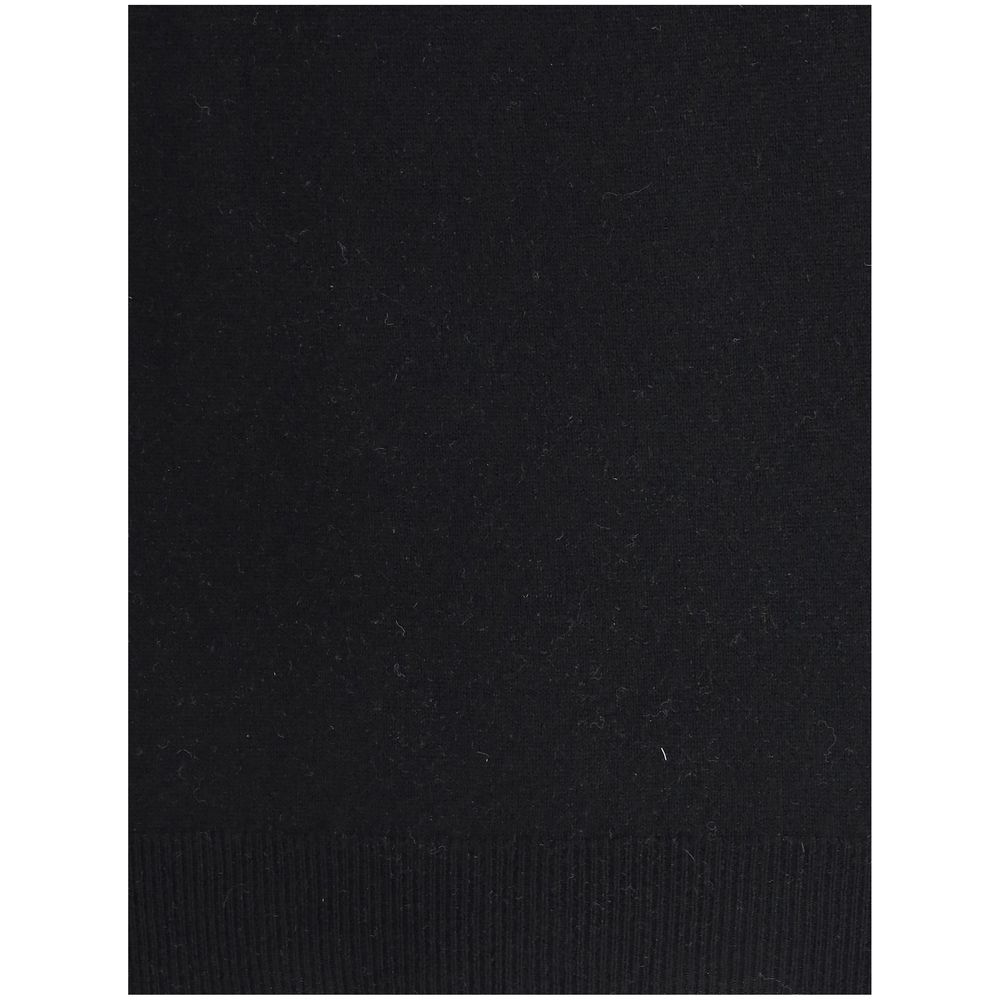 Aragona Cashmere Black Merino Wool Turtleneck Sweater