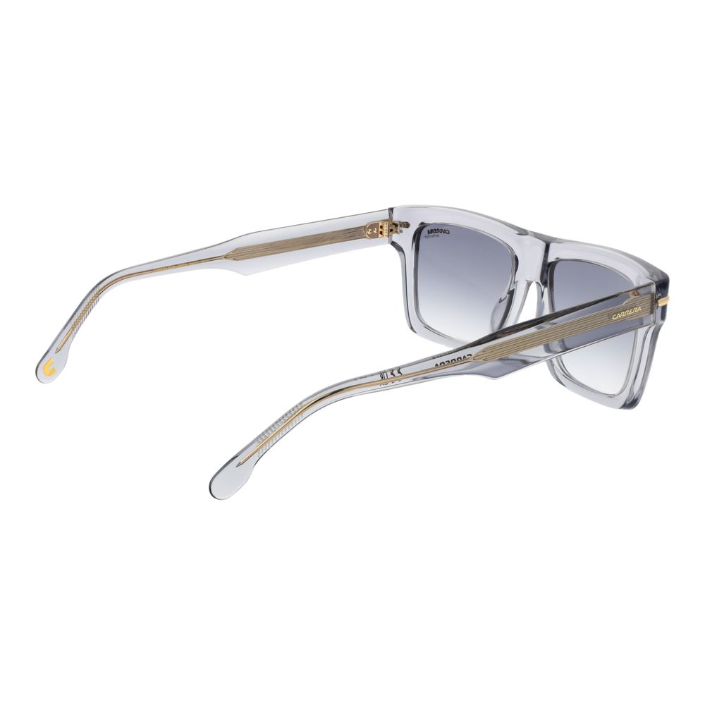 Carrera Unisex Sunglasses – Grey Rectangle Frame, Mirrored Gradient Lenses
