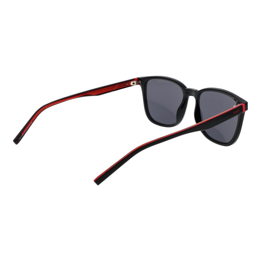 Hugo Boss Men’s Sunglasses – Black Square Frame, Grey Lenses