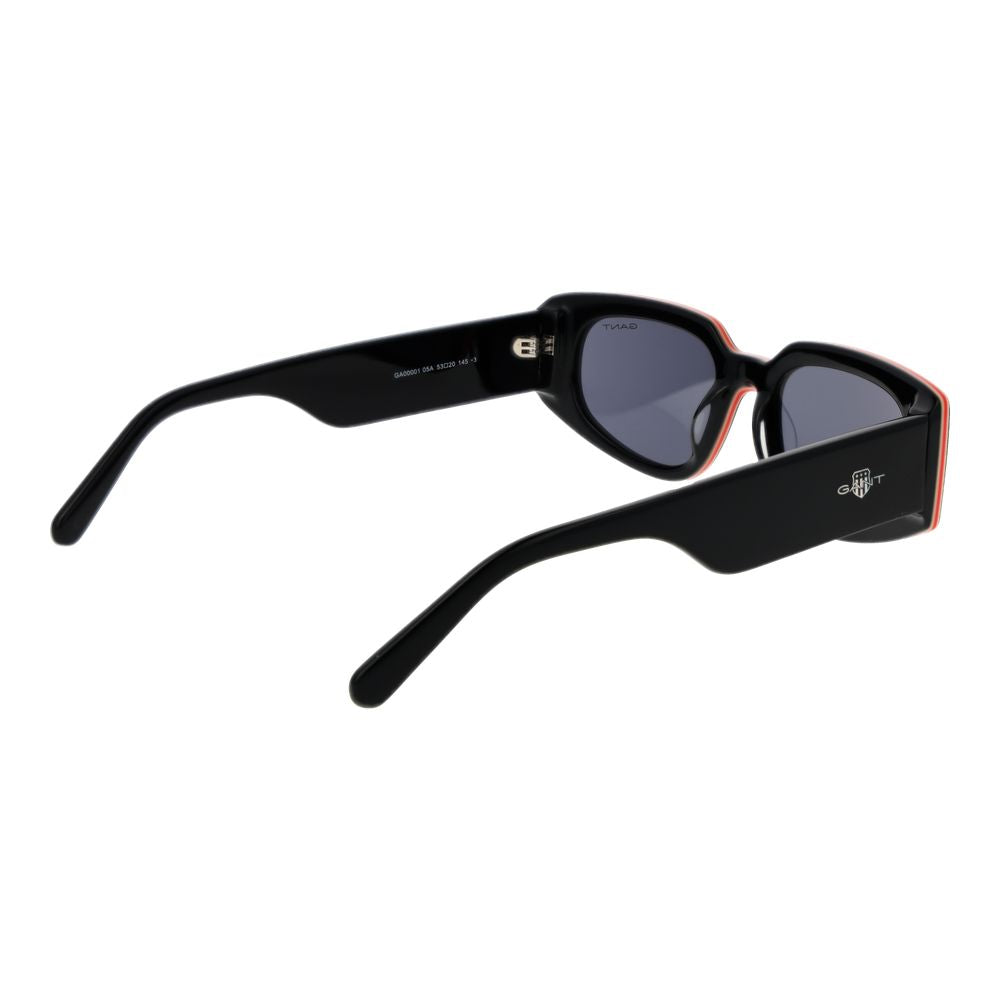 Gant Men’s Sunglasses – Black Oval Frame, Grey Lenses