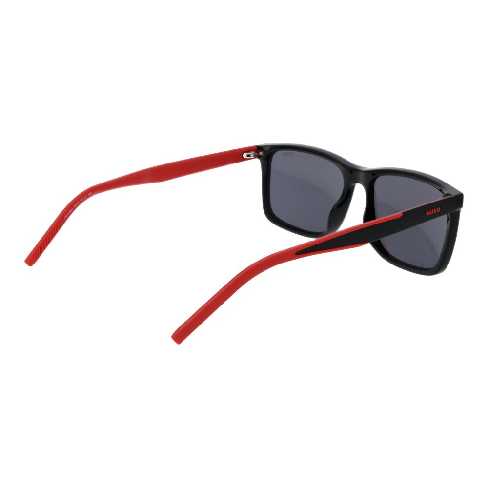 Hugo Boss Men’s Sunglasses – Black Rectangle Frame, Grey Lenses