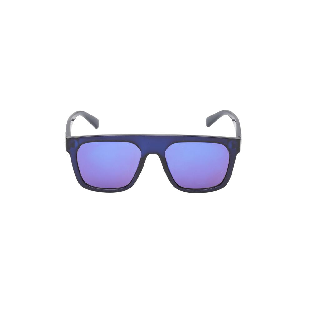 Guess Men’s Sunglasses – Blue Resin Frame, Purple Lenses