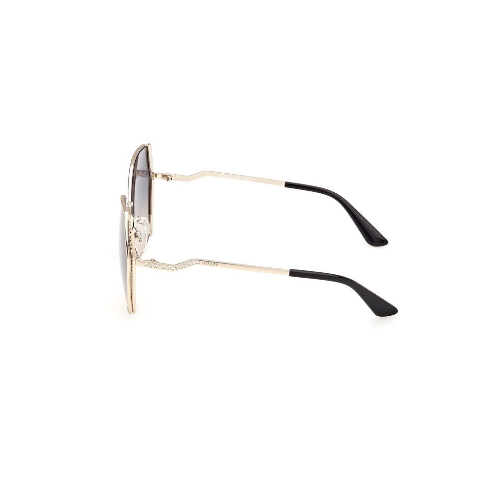 Guess Women’s Sunglasses – Golden Metal Frame, Blue Lenses